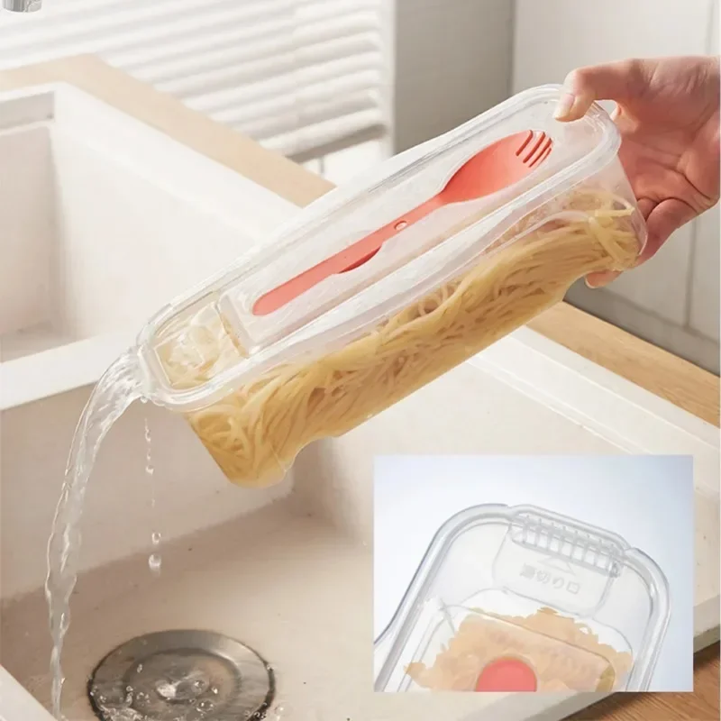Gaming Kitchen Accessories - Microwave Pasta Cooking Box with Strainer