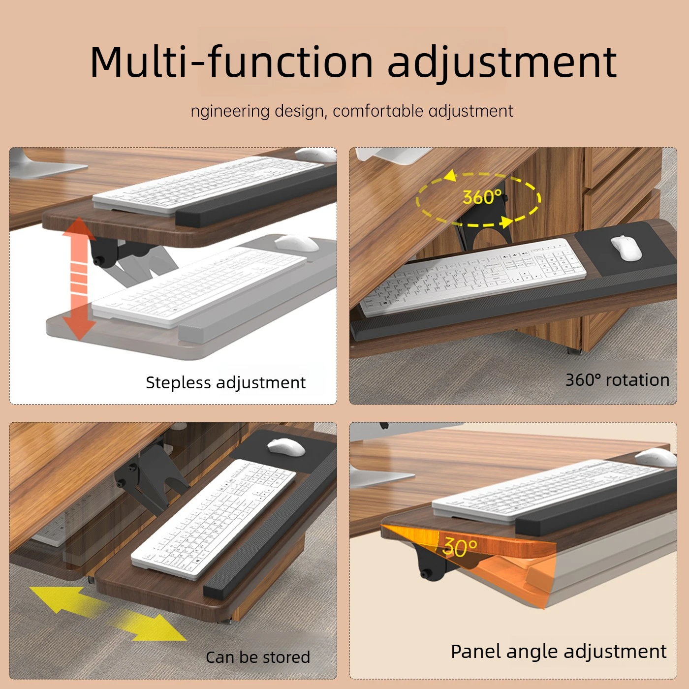 Under Desk Keyboard Tray, Adju - Wrist Rest Ergonomic review and price