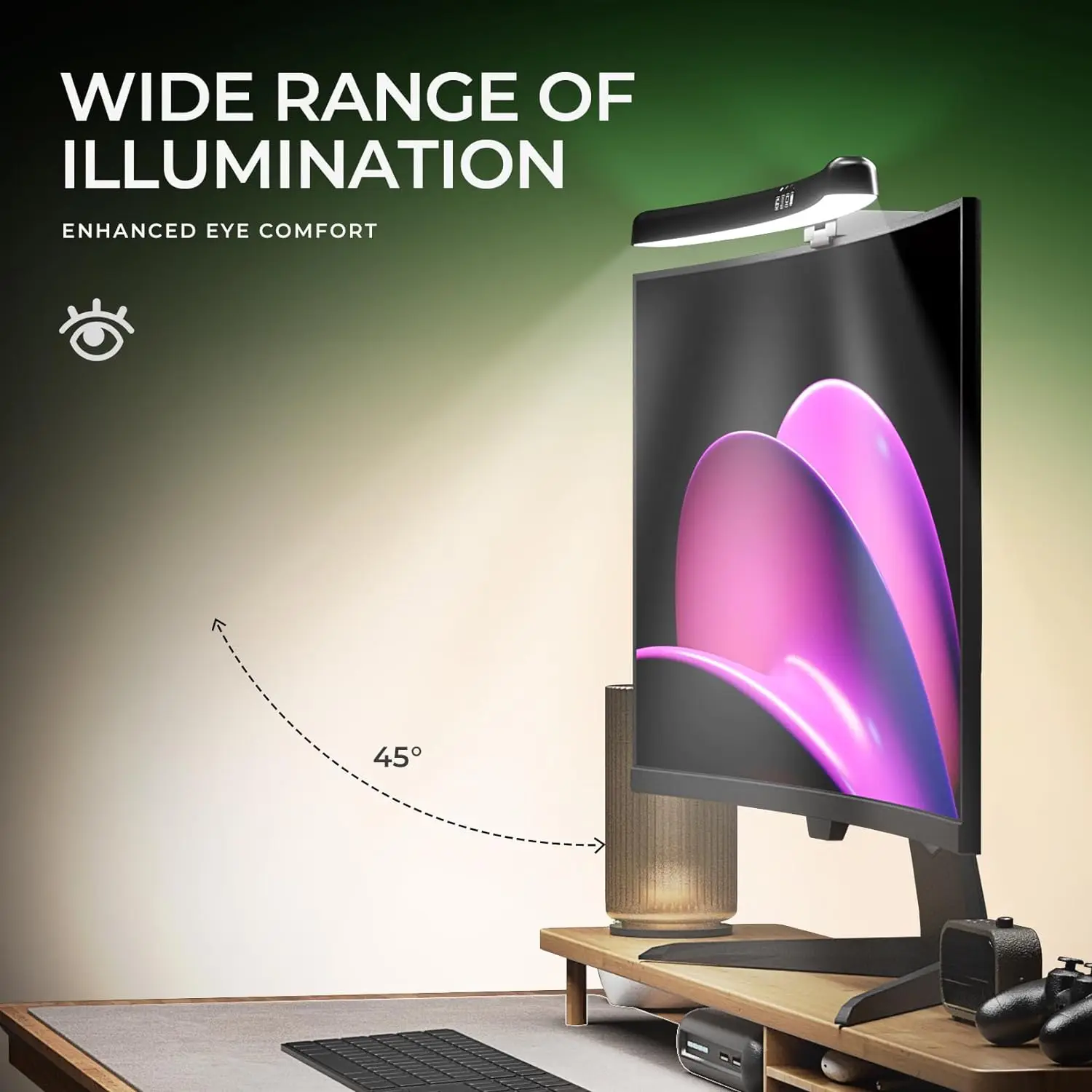 Monitor Light Bar Curved with  - Gaming Accessories For Bedroom review and price