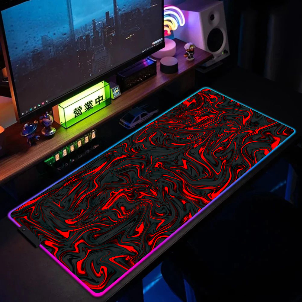 Mousepad RGB Mouse Pad Red and - Gaming Accessories Lights review and price