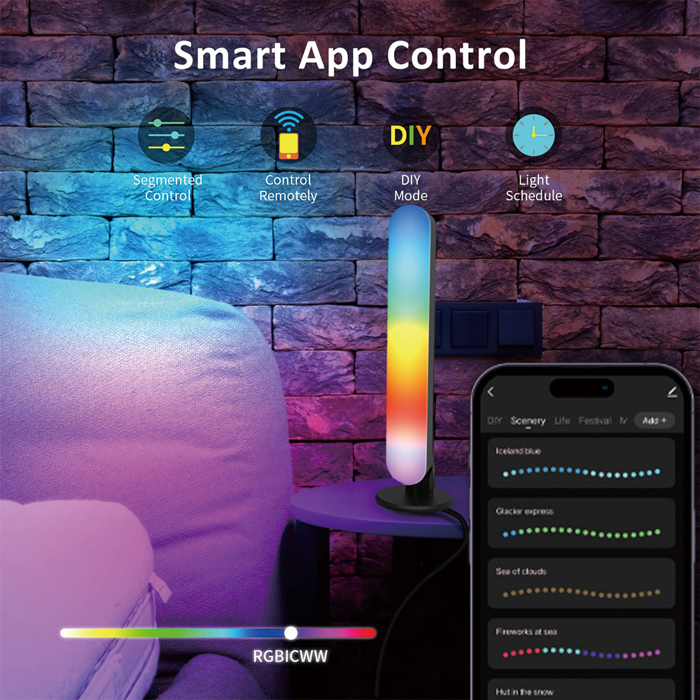 2pcs LED Night Light RGB Ambie - Gaming Accessories Lights review and price
