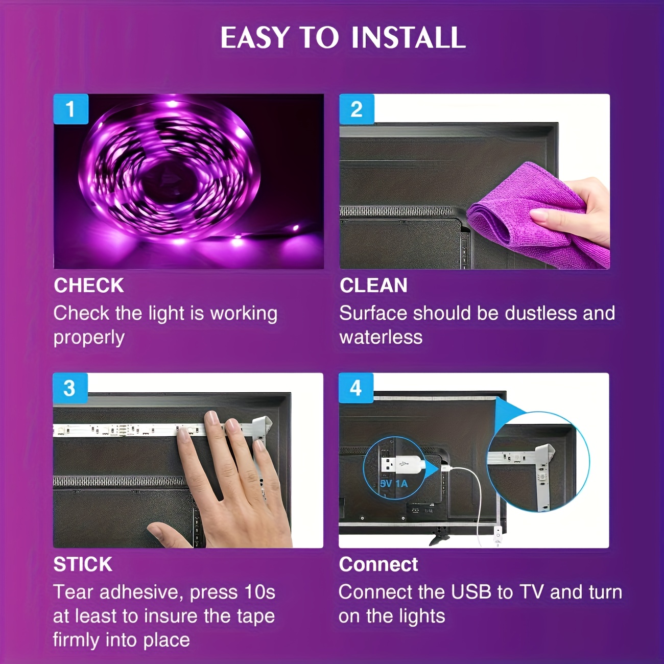 Bluetooth Smart RGB LED Strip  - Gaming Accessories For Bedroom review and price
