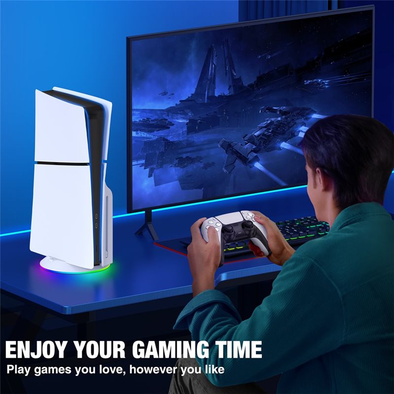 AED7-Vertical Stand With RGB L - Gaming Accessories Lights review and price