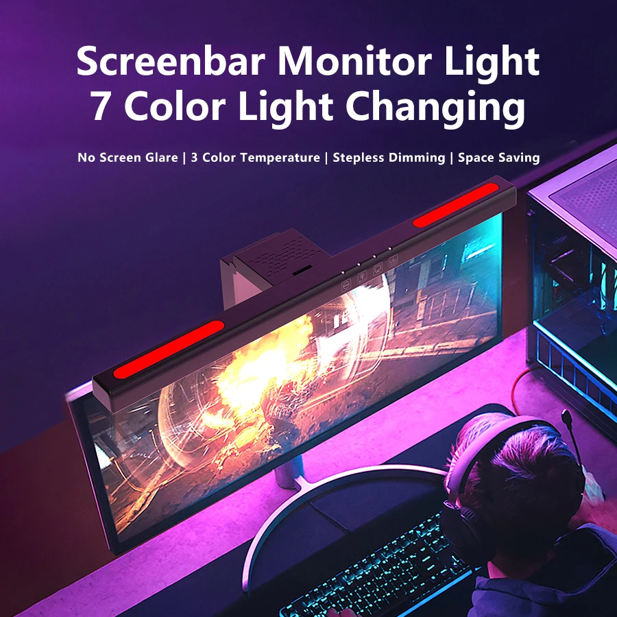 USB Stepless Dimming Screen Ha - Gaming Accessories For Bedroom review and price