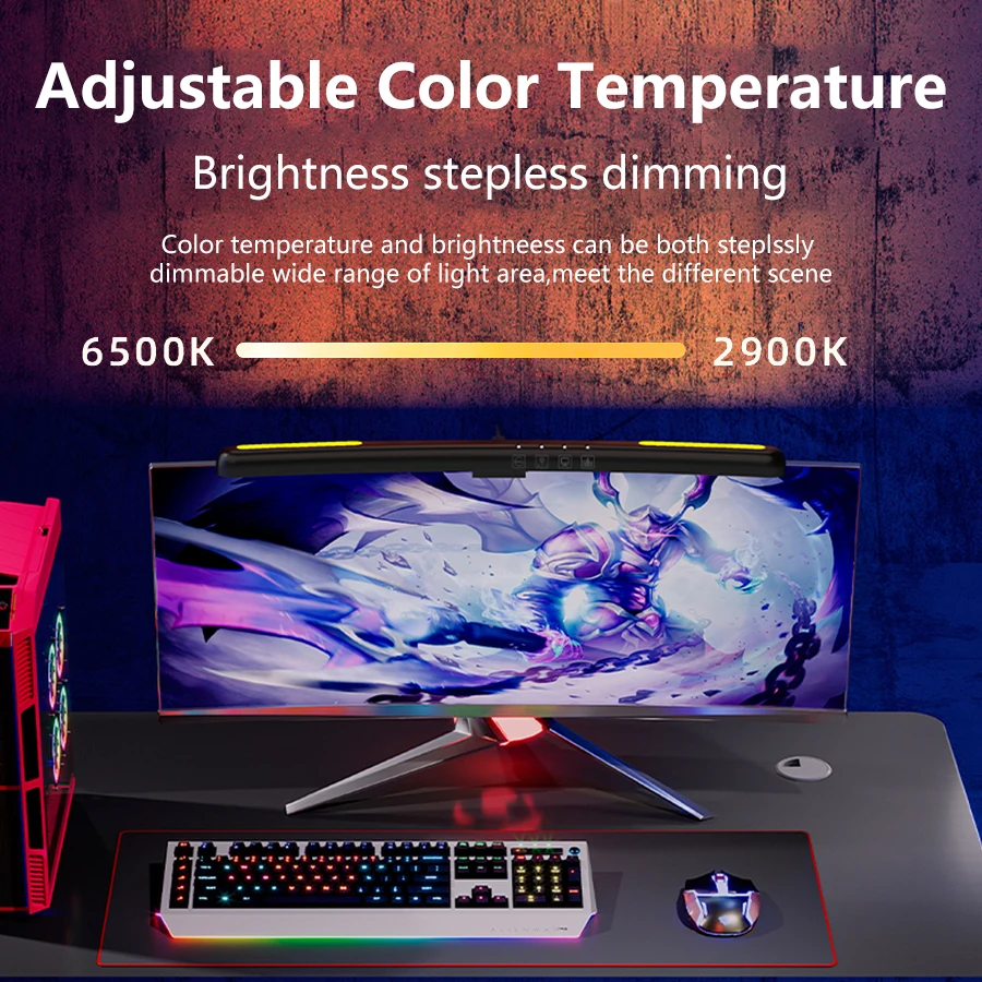 USB Stepless Dimming Screen Ha - Gaming Accessories For Bedroom review and price