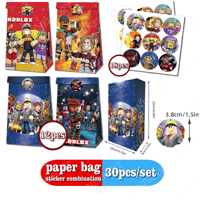 ROBLOX Paper Bag Round Sticker - Gaming Accessories Roblox review and price