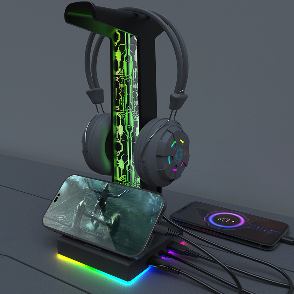 RGB Gaming Headphone Stand Dua - Gaming Accessories For Setup review and price